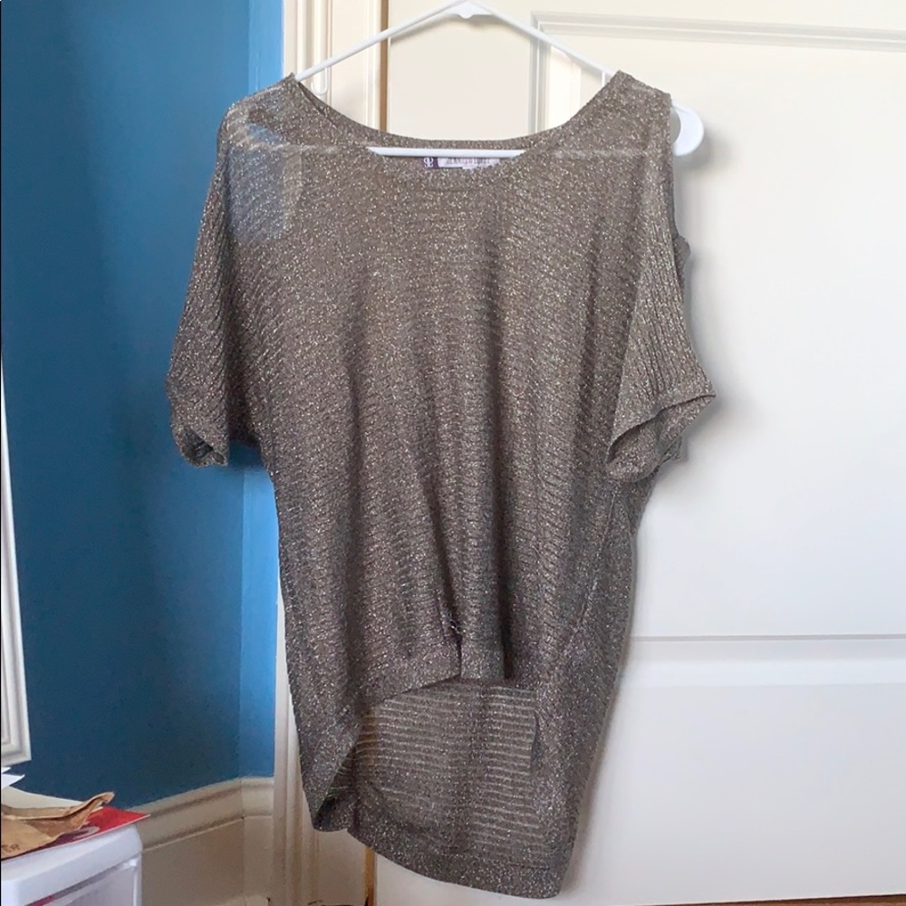 gray sparkly J LO sweater